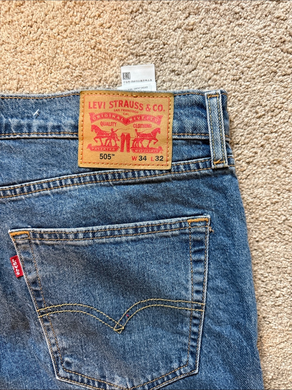Levi's Men's Straight Jeans in Classic Blue Denim